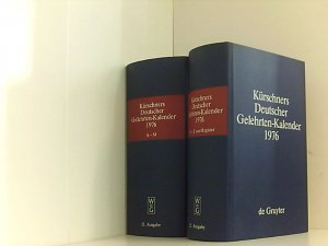 gebrauchtes Buch – Werner Schuder – Kürschners Deutscher Gelehrten-Kalender 1976. 2 Bände A-M und N-Z 12. Ausgabe