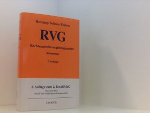 gebrauchtes Buch – Hartung, Wolfgang, Horst-Reiner Enders und Herbert P – Rechtsanwaltsvergütungsgesetz (Gelbe Erläuterungsbücher) Kommentar