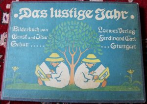 antiquarisches Buch – Klappbilderbuch zum Aufstellen in Hausform – Das lustige Jahr Bilderbuch von Ernst und Ilse Schur