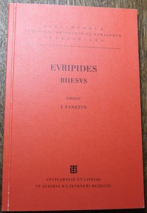 gebrauchtes Buch – Zanetto, Joseph und Euripides – Euripidis Rhesus