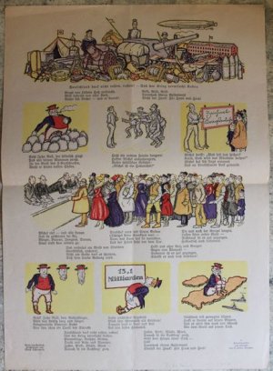 Louis Oppenheim Klein-Plakat zur 7.Kriegsanleihe Verse von Gottlieb