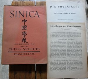 Sinica. Zeitschrift für Chinakunde und Chinaforschung. XVII. Jahrgang, Heft 1-6 in einem Band Beiliegend Originalbroschüre Mitteilungen des China-Instituts […]