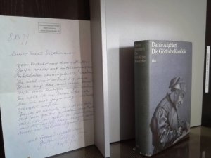 Die göttliche Komödie. "Signiertes Exemplar" mit handschriftlicher Widmung vom Künstler (Prechtl) signiert auf dem Titelblatt. + ein ganzseitiger Brief […]