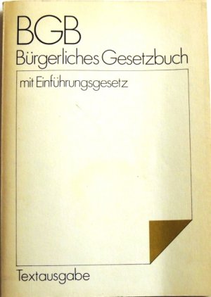 „BGB Bürgerliches Gesetzbuch mit Einführungsgesetz ...