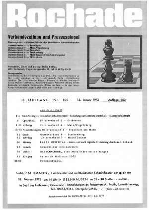 Rochade 1973 - Verbandszeitung und Pressespiegel