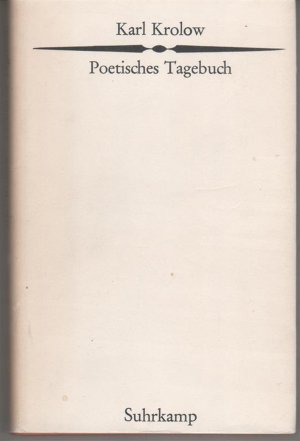 Poetisches Tagebuch [ SIGNIERT ]