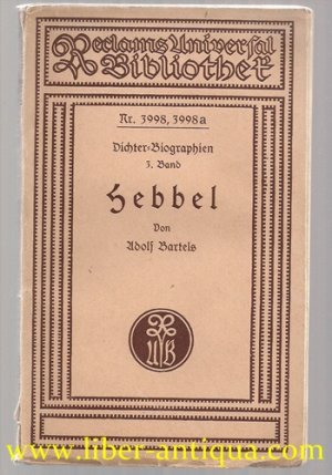 Christian Friedrich Hebbel: Band aus der Reihe Reclam Universalbibliothek Nr. 3998, 3998 a