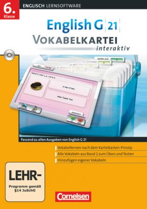 EG 21 Band 2; 6.Klasse Vokabelkarteien interaktiv zu allen Ausgaben Vokabelkartei interaktiv - CD-ROM