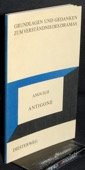 Anouilh, Antigone. 1. Auflage. Frankfurt, Berlin, München: Diesterweg, 1972. 66 Seiten mit Literaturverzeichnis. Kartoniert.