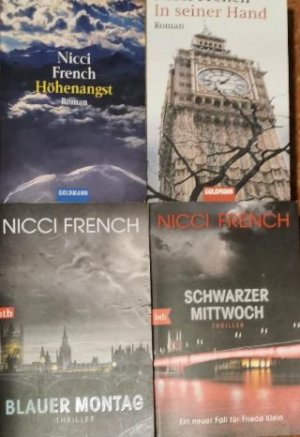 gebrauchtes Buch – Nicci French – Höhenangst - In seiner Hand - Blauer Montag - Schwarzer Mittwoch: Roman. 4 Bände