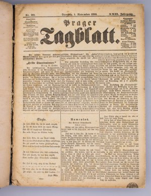 Prager Tagblatt; 22. Jahrgang 1898, 01. November - 31. Dezember, Nr. 301-360, Zeitschriftensammelband