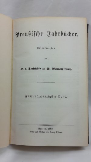 Preußische Jahrbücher.