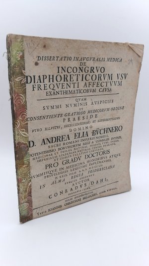 Dissertatio inavgvralis medica de incongrvo diaphoreticorvm vsv freqventi affectvvm excanthematicorvm causa Qvam svmmi nvminis avspiccis et consentiente […]