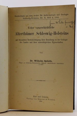 Über vorgeschichtliche Alterthümer Schleswig-Holsteins Mit besonderer Berücksichtigung ihrer Beziehung zu der Geologie des Landes und ihrer mineralogischen […]