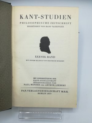 Kant-Studien. 25 Bände. Philosophische Zeitschrift. Begründet von Hans Vaihinger. In Verbindung mit Otto Koellreutter, Martin Löpelmann, Eugen Mattiat […]