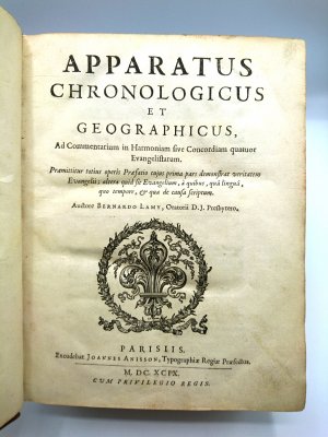 Apparatus Chronologicus et Geographicus, Ad Commentarium in Harmoniam sive Concordiam quatuor Evangelistarum