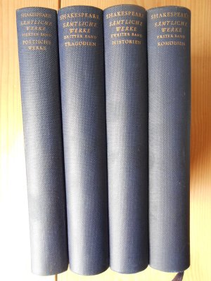 Sämtliche Werke (in 4 Bänden). (Erste Abteilung .Dramatische Werke): 1. Komödien; 2. Historien; 3. Tragödien; (Zweite Abt.): 4. Poetische Werke. Dramatische […]