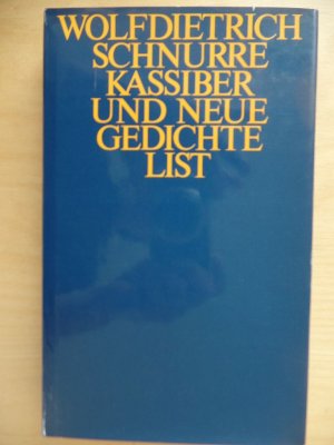 gebrauchtes Buch – Lyrik, Schöne Literatur - Schnurre – Kassiber und neue Gedichte.