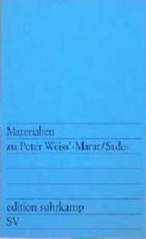 antiquarisches Buch – Karlheinz Braun – Materialien zu Peter Weiss 'Marat / Sade'