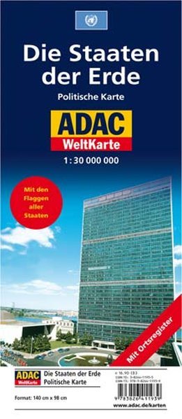 ADAC WeltKarte politisch 1:30 Mio.