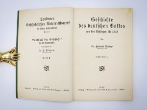 antiquarisches Buch – Hermann Pinnow – Teubners. Lehrbuch der Geschichte für die Mittelstufe. Zweiter Teil: Geschichte des deutschen Volkes von den Anfängen bis 1648