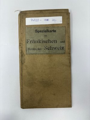 gebrauchtes Buch – Fränkische Schweiz Hersbrucker Schweiz Landkarte - C. Opitz – Spezialkarte der fränkischen Schweiz und Hersbrucker Schweiz Maßstab 1:100000