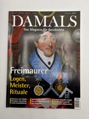 gebrauchtes Buch – Damals Zeitschrift Geschichte 44 – Damals das Magazin für Geschichte 44.Jg. 05/2012 Freimaurer Logen, Meister, Rituale.