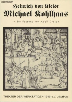 gebrauchtes Buch – 1063170 - Heinrich von Kleist Michael Kohlhaas Theater Der Werktätigen 199 e....