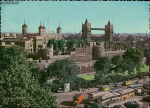 1084219 Tower and Tower Bridge , London , Tower Bridge was built between 1886...