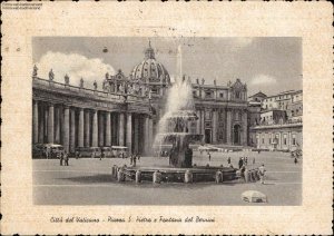 Città del Vaticano - S. Peter Platz und der Bernini-Spring-Brunnen