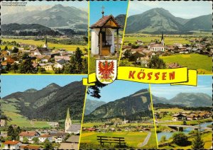 gebrauchtes Buch – Kössen A 6345 Kössen in Tirol, verschiedene Ansichten Mehrbildkarte