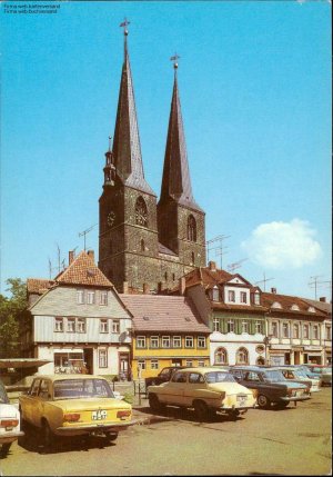 gebrauchtes Buch – Quedlinburg - Blick vom Mathildenbrunnen zur Nikolaikirche