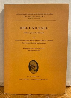 Idee und Zahl. Studien zur platonischen Philosophie.