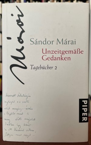 Unzeitgemäße Gedanken 1945. (Tagebücher 2).