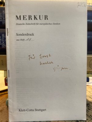 gebrauchtes Buch – Jürgen Habermas – Die Kulturkritik der Neokonservativen in den USA und in der Bundesrepublik. (Sonderheft "Merkur. Deutsche Zeitschrift für europäisches Denken" Heft 36/11)