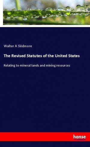 The Revised Statutes of the United States | Relating to mineral lands and mining resources | Walter A Skidmore | Taschenbuch | Paperback | 120 S. | Englisch | 2018 | hansebooks | EAN 9783337671105