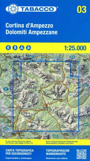 neues Buch – 03 Cortina d'Ampezzo e Dolomiti Ampezzane | 1:25000 | Taschenbuch | Tabacco Wanderkarte | Italienisch | 2022 | Tabacco editrice | EAN 9788883151514