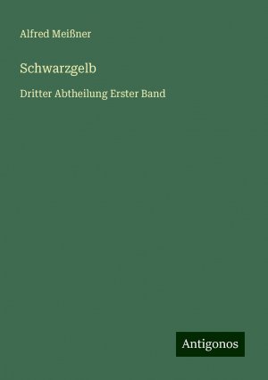 Schwarzgelb | Dritter Abtheilung Erster Band | Alfred Meißner | Taschenbuch | Paperback | 252 S. | Deutsch | 2024 | Antigonos Verlag | EAN 9783386487252