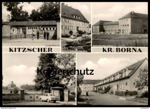 ÄLTERE POSTKARTE KITZSCHER HO GASTSTÄTTE ERNST SCHNELLER SCHULE AM STADION OSTSTRASSE KREIS BORNA Ansichtskarte postcard