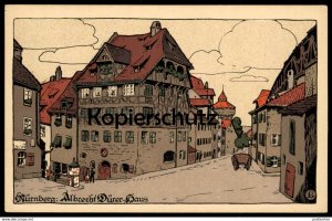 gebrauchtes Buch – ALTE POSTKARTE KÜNSTLERSTEINZEICHNUNG NÜRNBERG ALBRECHT DÜRER HAUS STEINDRUCK Steinzeichnung Ansichtskarte cpa postcard