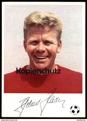 AUTOGRAMM KARTE HELMUT HALLER AC BOLOGNA Fußball Soccer Football Card Autograph Autogrammkarte autographe signature