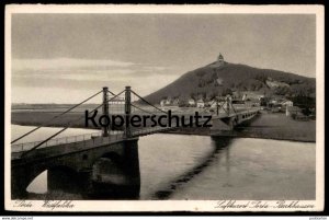 ALTE POSTKARTE PORTA WESTFALIKA LUFTKURORT PORTA-BARKHAUSEN Brücke Westfalica Ansichtskarte AK cpa postcard