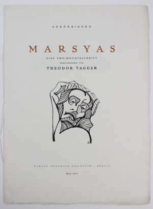 Marsyas. Eine Zweimonatsschrift - Ankündigung