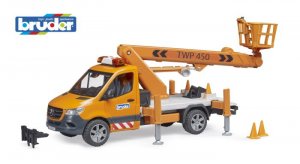 bruder 02679 MB Sprinter Arbeitsbuehne mit Light + Sound Modul