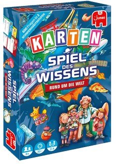 Jumbo 1110100247 - Spiel des Wissens, Rund um die Welt, Quizspiel, Kartenspiel