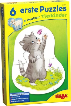 6 erste Puzzles - Tierkinder (Kinderpuzzle)