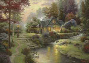 neues Spiel – Thomas Kinkade – Puzzle - Friedliche Abendstimmung (1000 Teile)