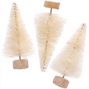 Tannen Weiss mit Schnee, 7 cm, 3 Stueck