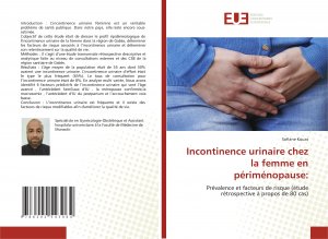 neues Buch – Sofiane Kouas – Incontinence urinaire chez la femme en périménopause