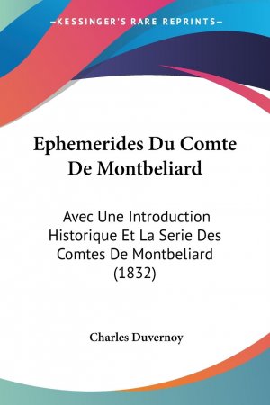 Ephemerides Du Comte De Montbeliard